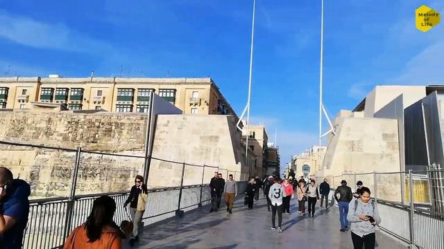 Walking in Valletta, the capital city of Malta