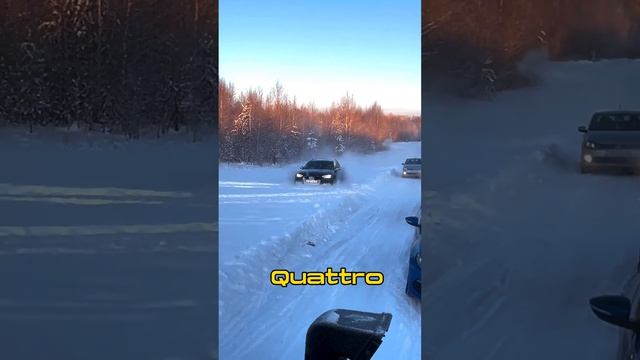 Quattro просто лучшая ❄️?#audi #a4b9 #allroad #quattro #snow #winter #drift #audisport #audiquattro