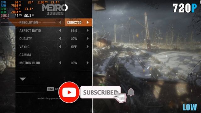 Testing Metro Exodus Graphic Settings on 8GB RAM Intel Iris Xe | 1080P/720P Low Medium High Ultra