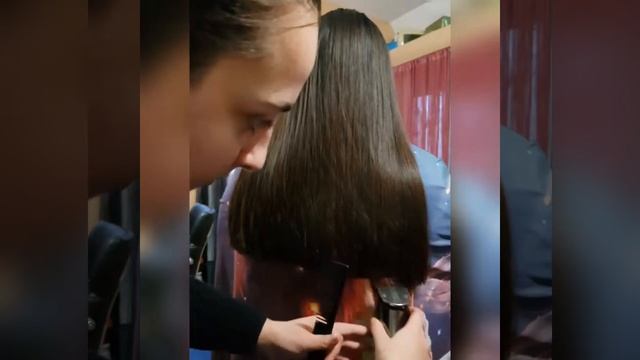 Стрижка кончиков волос машинкой✂️?