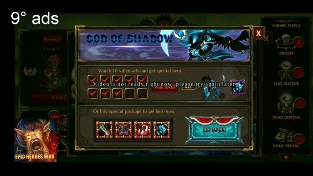 God of shadow- epic Heroes War !! смотреть онлайн
