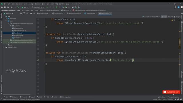 How to Implement Swipe Card Animation in Jetpack Compose | Android | Kotlin | Make it Easy