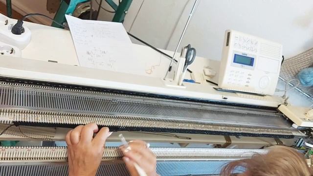 Платье Комбинация машинное вязание