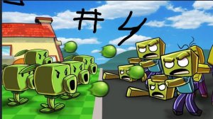 Растения против зомби в майнкрафте #4