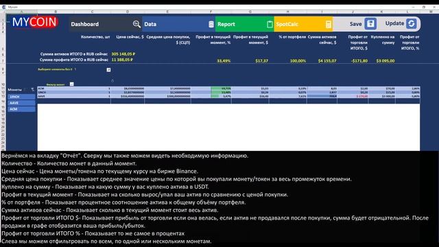 MyCoin - ваш настольный криптопортфель для биржи Binance.