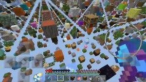 Minecraft PE. Выживание на карте SkyGrid. Четвертая часть: Кровать, стол зачарования и дерево.
