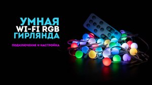 Умная Wi-Fi RGB новогодняя (интерьерная) гирлянда с Алисой. Подключение и настройка.