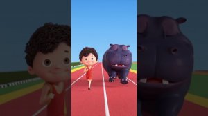 Gli ippopotami possono correre più velocemente delle persone | Video educativi per bambini #shorts