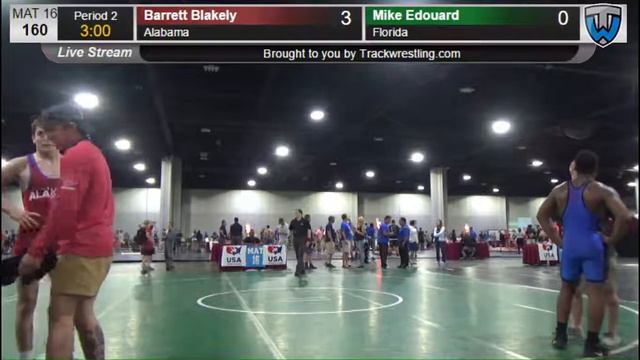 1087 Junior Men 160 Barrett Blakely Alabama vs Mike Edouard Florida 3613958104 смотреть онлайн