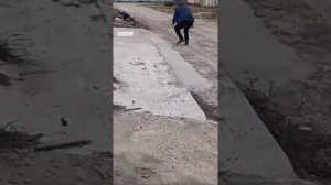 Residents run from Russian shelling in Irpin, near Kyiv