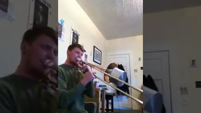 Jacob Herring plays trombone over Basie смотреть онлайн