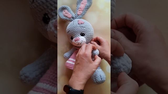 Плюшевая Зайка в платье крючком Зайка амигуруми  мк Зайка