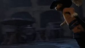 First encounter Puss in boots vs Death ( Big bad wolf)