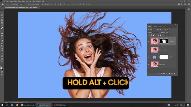 How to Cut Out Hair in Photoshop ( for Beginners) смотреть онлайн