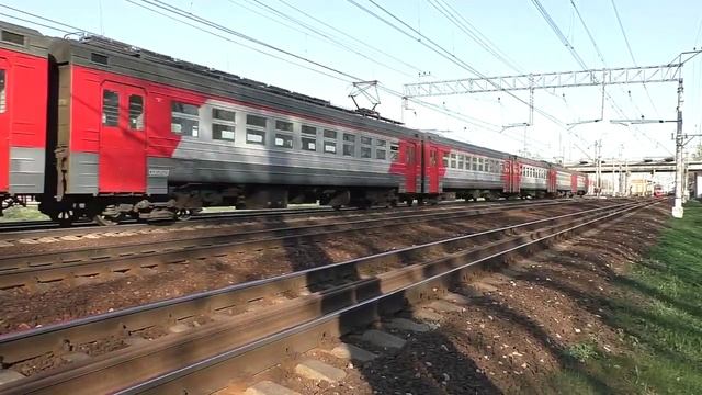 Электропоезд ЭД4М-0071 (ТЧ-26) поезд №6843 Куровская - Выхино, следует по обороту до ст. Перово-1.