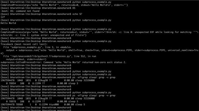 Python Subprocess Module || Python For Beginners || Python Tutorial #16