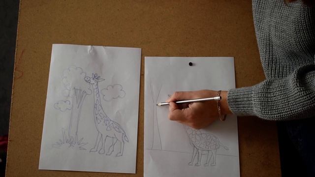 Рисуем жирафа с детьми 4-7 лет смотреть онлайн