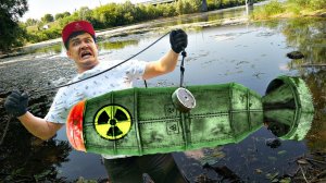 Эту гигантскую находку мы подняли со дна реки с помощью поискового магнита