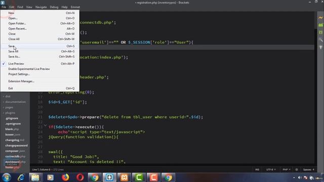 58||Add Session Variable ||Registration form part 6||Point of sale system in PHP || PHP  8|| #code