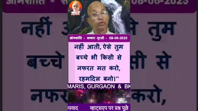 मुरली का सार:मीठे बच्चे-जैसे बाप को सभी पर तरस आता,नफरत नहींआती,ऐसे तुम बच्चे भी किसी से नफरत मत कर