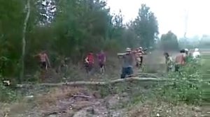 как тушат пожар в Запутном