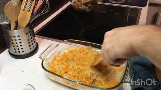 Пьяная курица с рисом в духовке