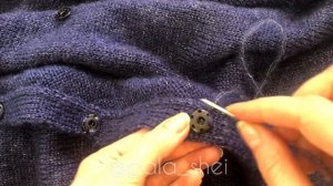 Как пришить кнопки на планку кардигана