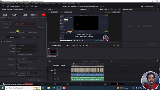 How to Embed Soft Subtitles to Video in DaVinci Resolve Studio