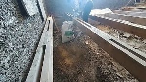 59 Начинаем делать полы в доме из арболита