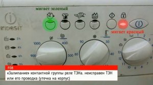 Как определить код ошибки в стиральных машинах Indesit