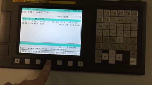 Запуск программы с CF карты памяти на Fanuc Oi смотреть онлайн