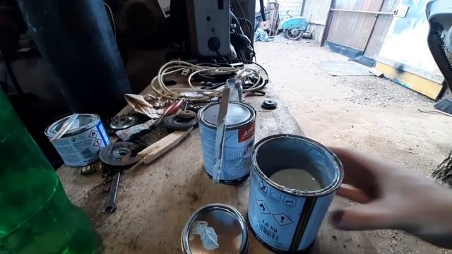 Обработка сварных швов и дна авто