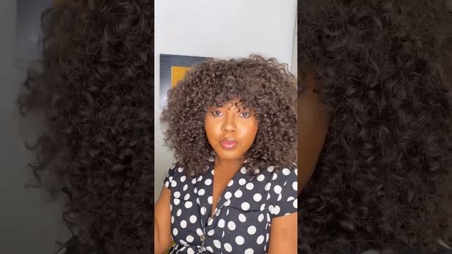 Wig J-Me ~ Jamaican Curly Fringe Wig | Premium Fibre Hair Wig |All Things Savvy