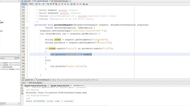 RequestDispatcher Servlet Example смотреть онлайн