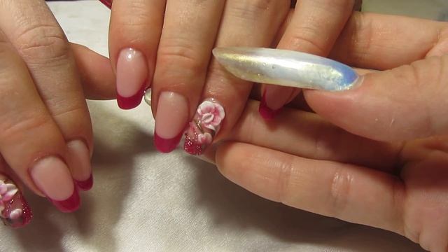 Коррекция выкладной френч, лепка и Swarovski pixie смотреть онлайн