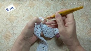 Ажурная кофта регланом сверху  крючком .Вяжем по Китайской схеме.