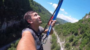 Банджи от первого лица 207 метров Сочи // Bungy 207 meters Sochi