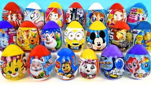 20 серий ПЛАСТИКОВЫХ СЮРПРИЗОВ! Три кота, Буба, Фиксики, Танки, Paw Patrol Kinder Surprise unboxing