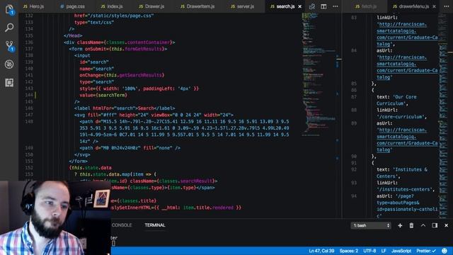 Live Search with React and the WordPress API Part 3 (P5D41) - Live Coding with Jesse