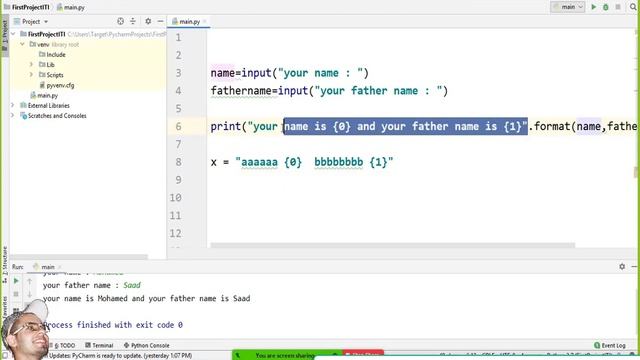 #14 Python Tutorial for Beginners | string format function in python | شرح عربى