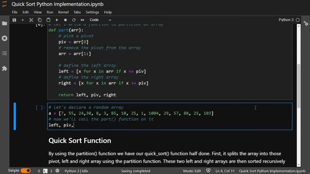 Quick Sort - Python Implementation
