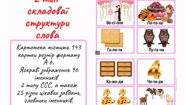 Карторека  на 2 тип складоваї структури слова