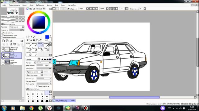 Рисунок Ваз 21099 смотреть онлайн