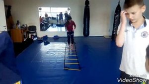 Работа с лесенкой. Упражнения на ноги. Тайский бокс. Тренер: Ратманский С.И. СК "Black Horse"