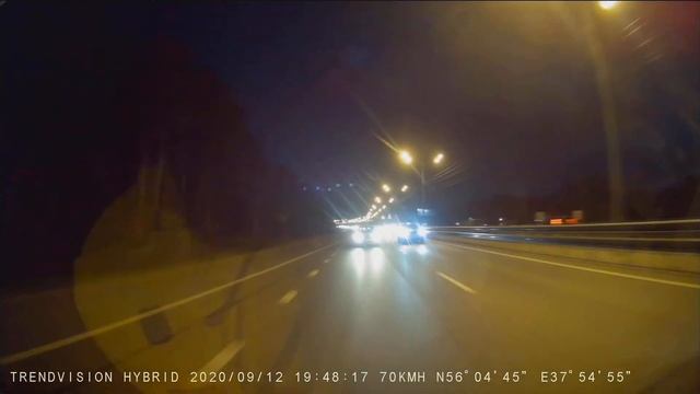 TrendVision Hybrid Signature Wi 2CH, ночная запись. Тыловая камера. смотреть онлайн