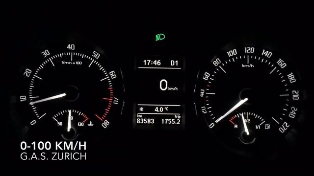 Skoda Superb 3.6 4x4 260 PS 0-100 km/h acceleration смотреть онлайн