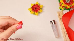 Заколки для волос из репсовых лент/ МК/ Канзаши _Hair clips from rep ribbons