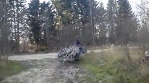 Квадроцикл Рысь-2 (поездка за дровами).