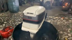 Работа Лодочного Двигателя Johnson 9,9 с Японии