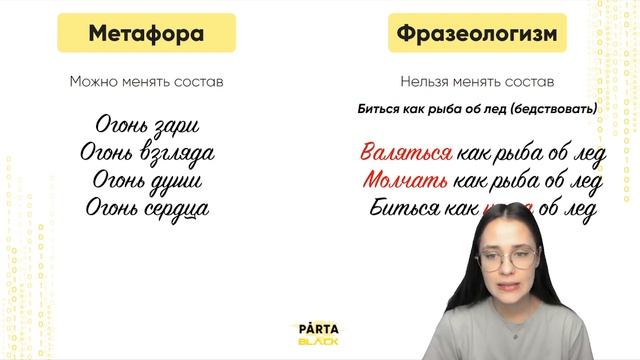 Как отличить метафору от фразеологизма? | PARTA ОГЭ 2022